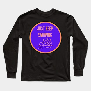 Vintage Just Keep Swimming Long Sleeve T-Shirt